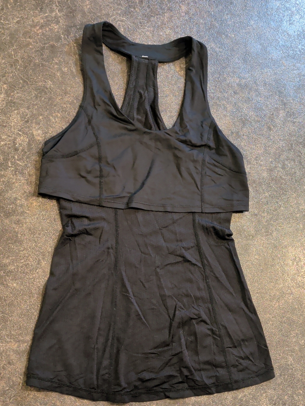 lululemon athletica Black Layered Racerback Tank